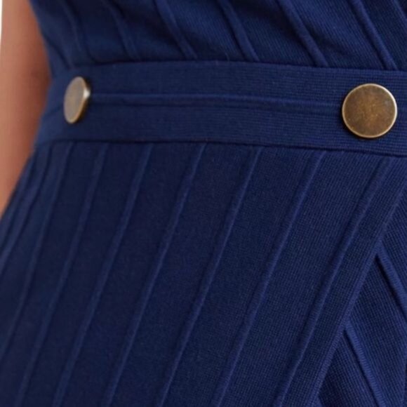 Hutch Indira Asymmetrical Dress in Navy Blue Size Small - Picture 6 of 15